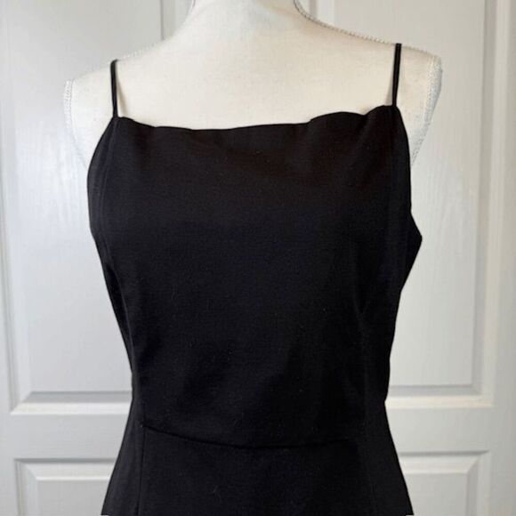 NWT Sugar + Lips Virgo Tassel Mini Dress Black Zip Back Adjustable Straps Medium - Picture 3 of 13